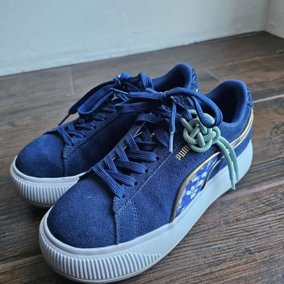 Puma Suede Mayu Kimono Womens Size 6.5 M Sneakers Casual Shoes - Picture 3 of 11